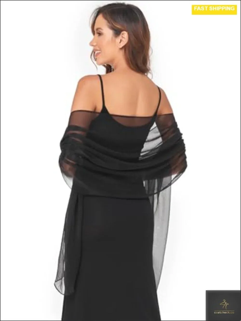Silky Chiffon Shawl Wrap for Women, Lightweight Bridal Scarf, Evening Party
